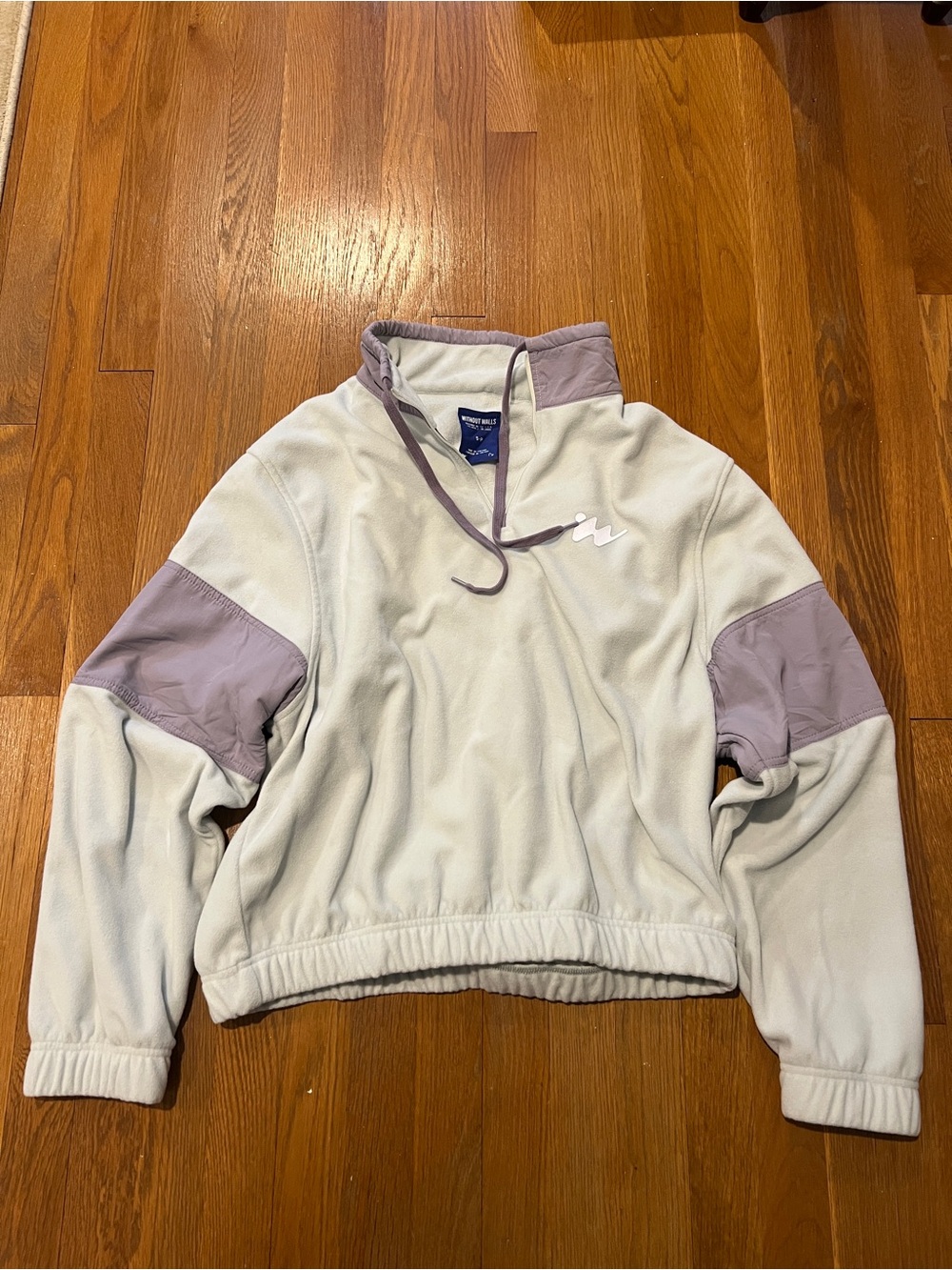 Without Walls Pale Sage and Lavender Pullover Fleece Jacket